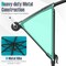 10 Ft Beige Steel Offset Cantilever Patio Umbrella with 40 Solar Powered LED Lights and Adjustable